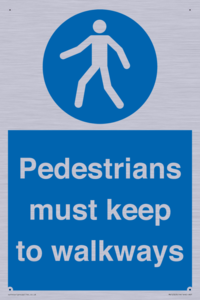  Pedestrians must keep to walkways